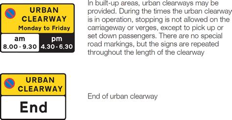 when may you stop on an urban clearway